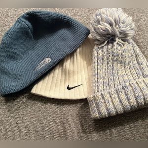 Bundle of 3 hats - North Face, Gap & Nike